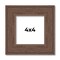 4x4 Wide Barnwood Picture Frame with UV-Resistant Acrylic & Acid Free Backing, Available in 6 Paint Finishes - Grey, Brown, White, and Black